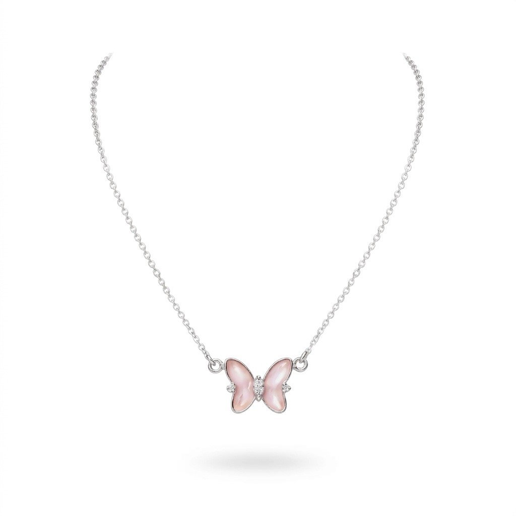 Pink Butterfly Pendant