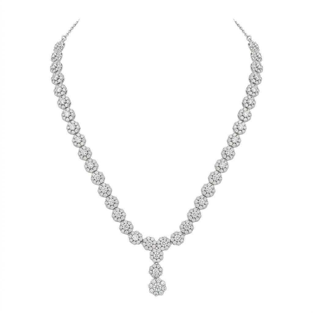 White Rose Necklace