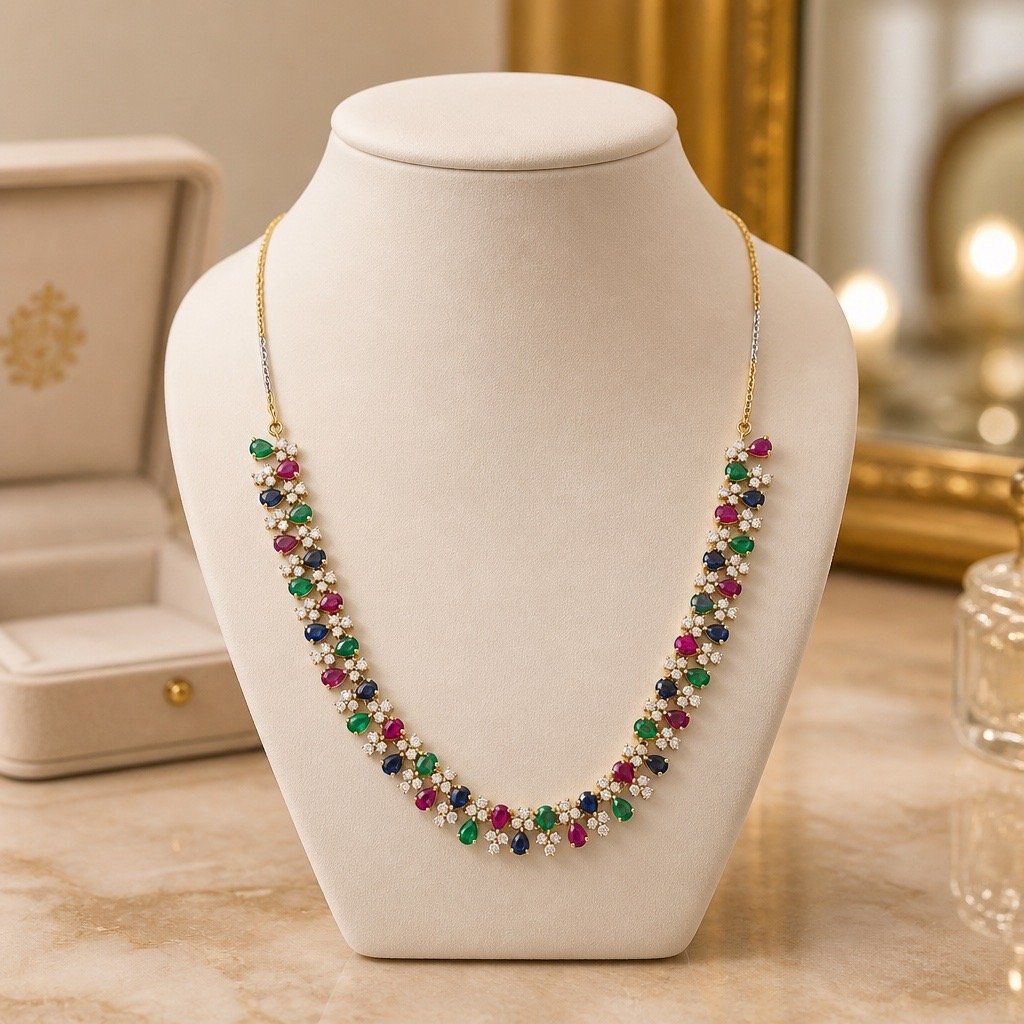 Gold Plated Jawhara Necklace - Image 3