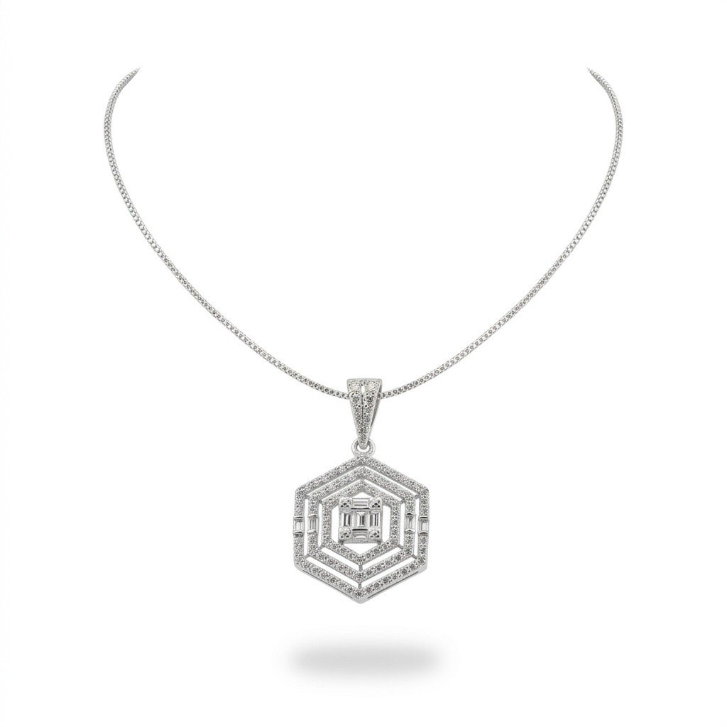 Geometric Crystal Pendant