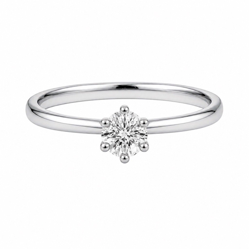 Six-Prong The One Moissanite Ring