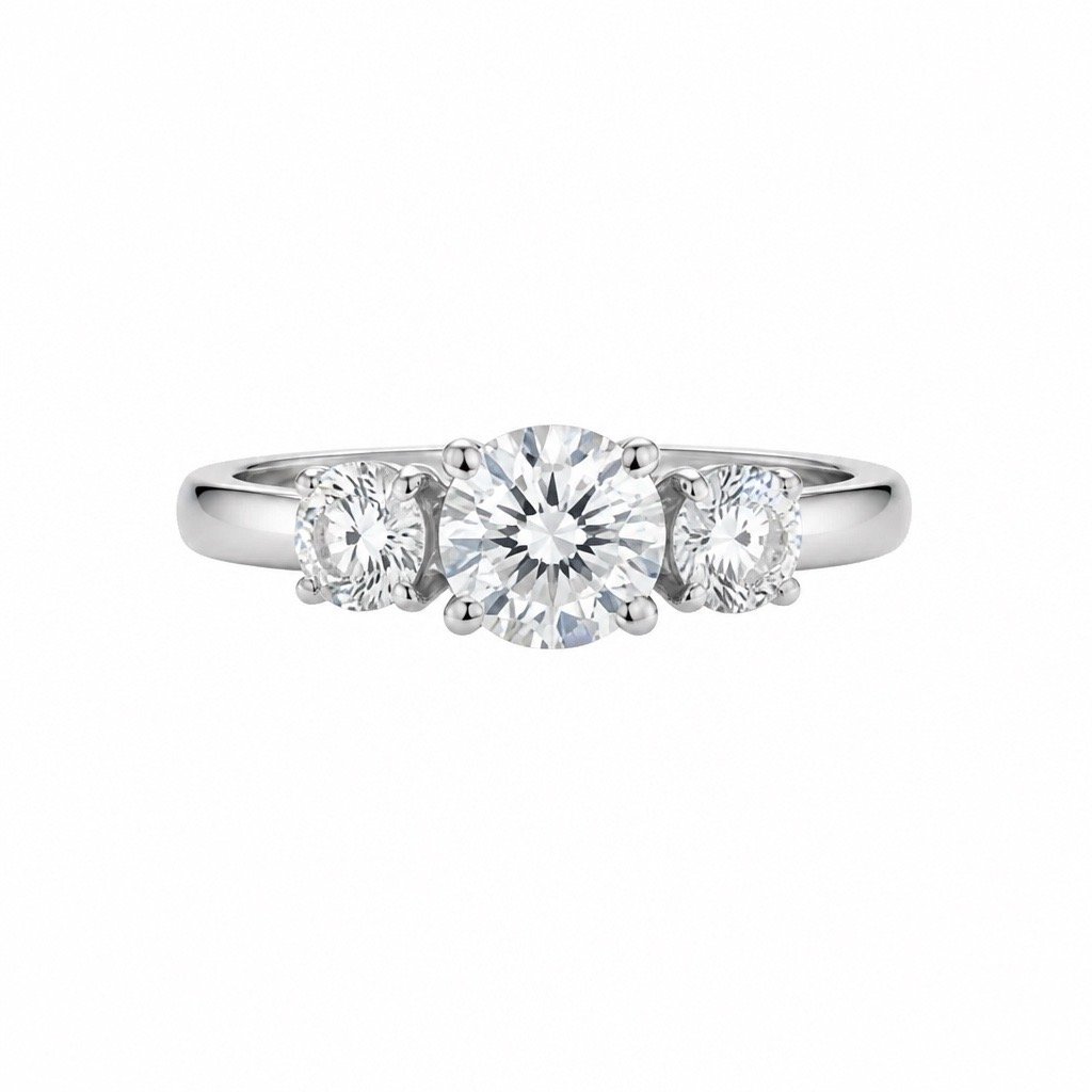 Three Moissanite Journey Ring