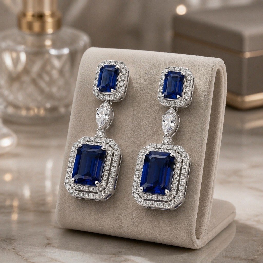 Evening Sky Blue Stone Necklace - Image 4