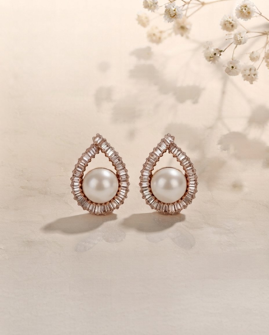 Sterling Silver Pearl Earrings